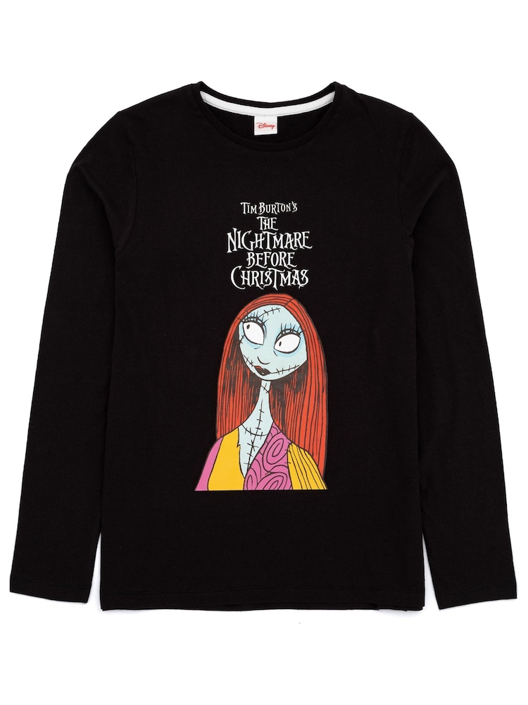 Vanilla Underground Black Womans Disney The Nightmare Before Christmas Multicoloured Long Sleeve Long Leg 100% Cotton Pyjamas Set - Image 2 of 6