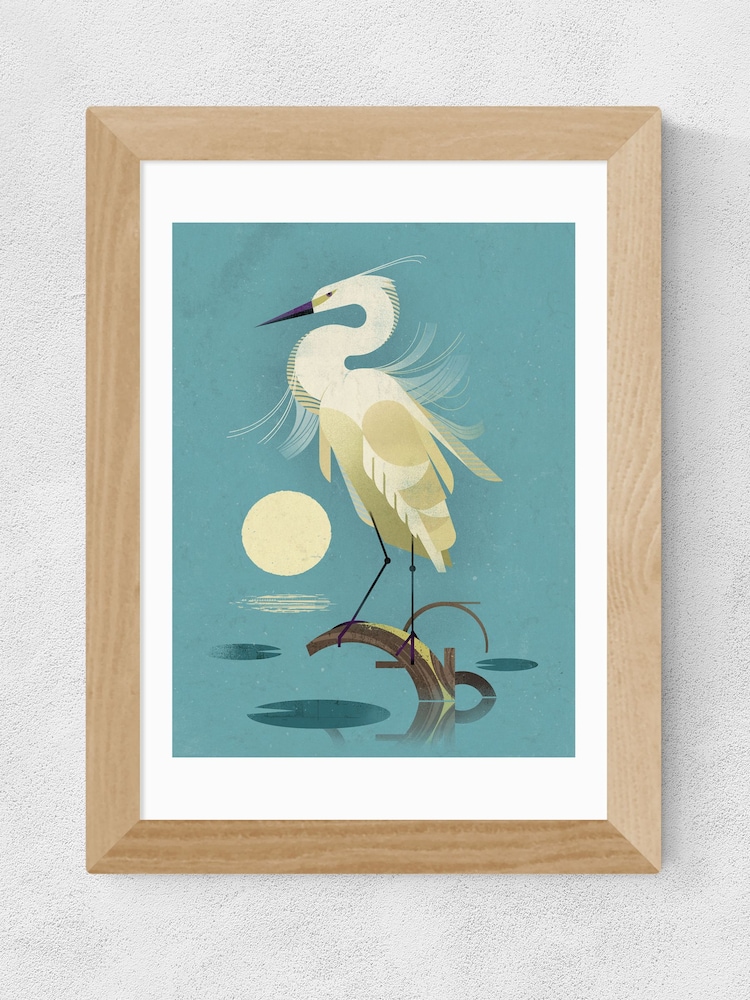 East End Prints White Little Egret Print by Dieter Braun - Image 1 of 2