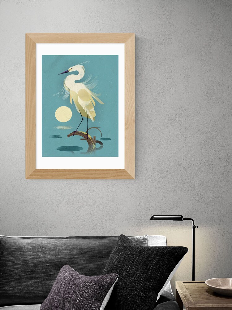 East End Prints White Little Egret Print by Dieter Braun - Image 2 of 2