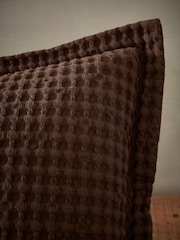 Pineapple Elephant Chocolate Jaipur Chunky Waffle Cotton Cushion - Image 2 of 3