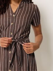 M&Co Brown Stripe Shirt Dress - Image 5 of 6