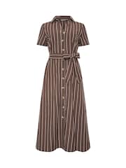 M&Co Brown Stripe Shirt Dress - Image 6 of 6