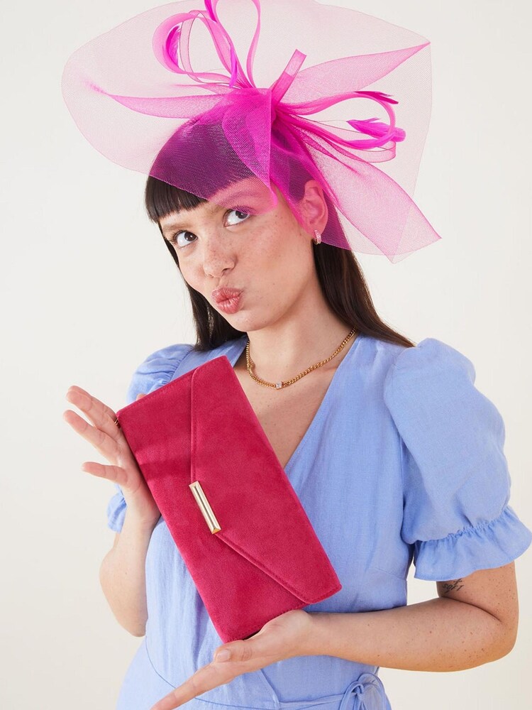 Accessorize Pink Large Double Bow Crin Headband - Image 1 of 3