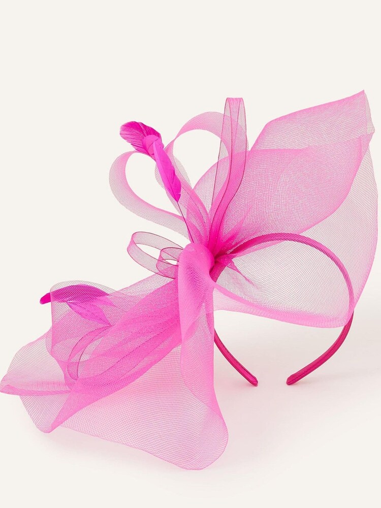 Accessorize Pink Large Double Bow Crin Headband - Image 2 of 3