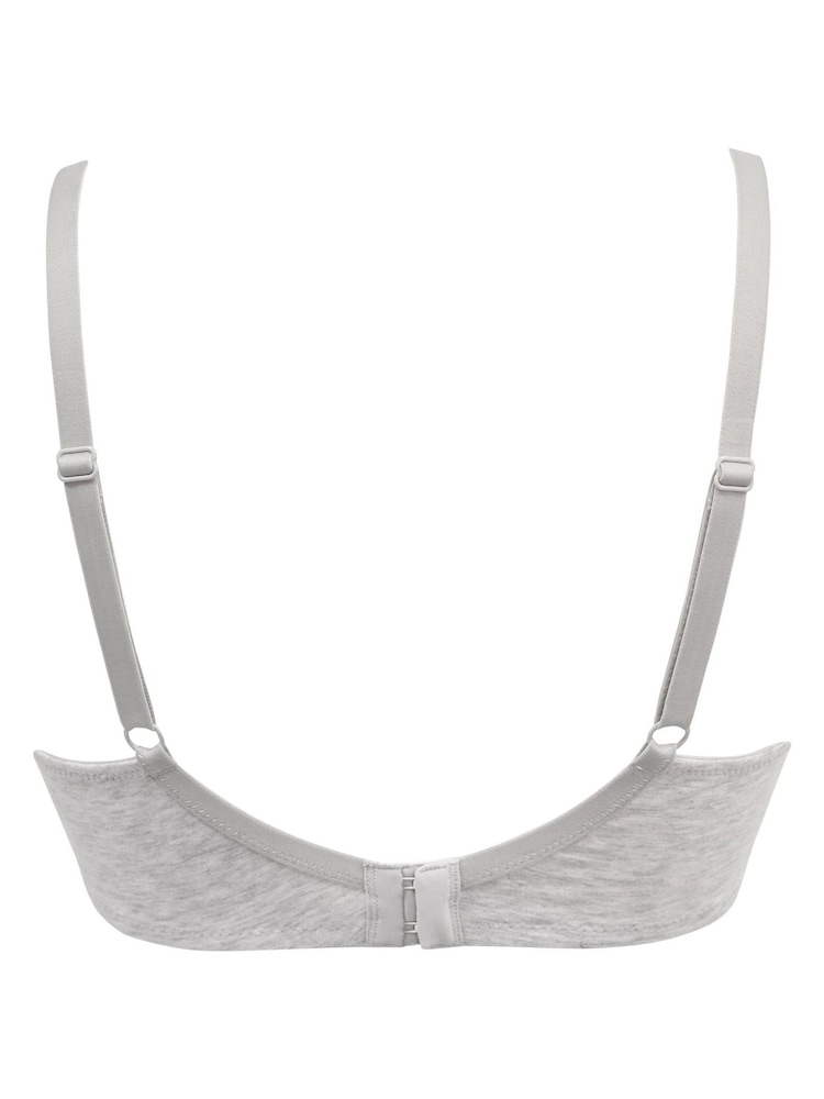 Pour Moi Grey Love to Lounge Cotton T-Shirt Bra - Image 5 of 5