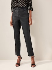 Black Coated Mom Jeans - Image 1 of 6