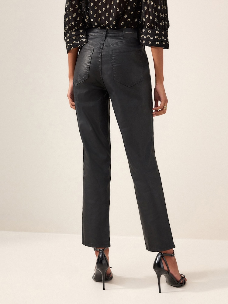 Black Coated Mom Jeans - Image 3 of 6