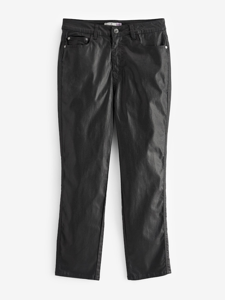 Black Coated Mom Jeans - Image 5 of 6