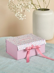 JoJo Maman Bébé Pink Ditsy Small Gift Box - Image 1 of 2