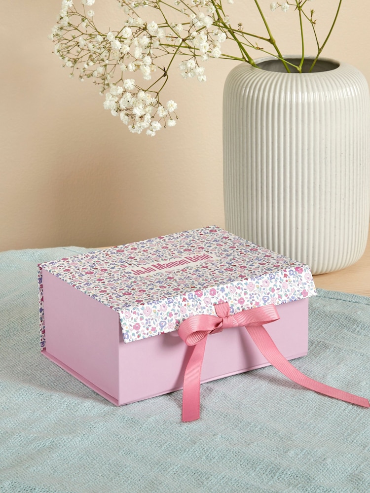 JoJo Maman Bébé Pink Ditsy Small Gift Box - Image 1 of 2