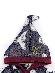 Vanilla Underground Blue Harry Potter Unisex Kids Fleece Dressing Gown Robe - Image 2 of 5