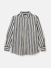 Joules Amilla Navy & Cream Stripe Shirt - Image 6 of 6