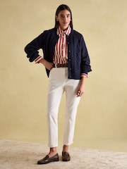 Joules Amilla Red & Cream Stripe Shirt - Image 3 of 6
