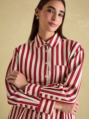 Joules Amilla Red & Cream Stripe Shirt - Image 4 of 6