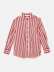 Joules Amilla Red & Cream Stripe Shirt - Image 6 of 6