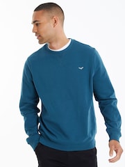Threadbare Blue Crew Neck Sweatshirt - Image 1 of 4