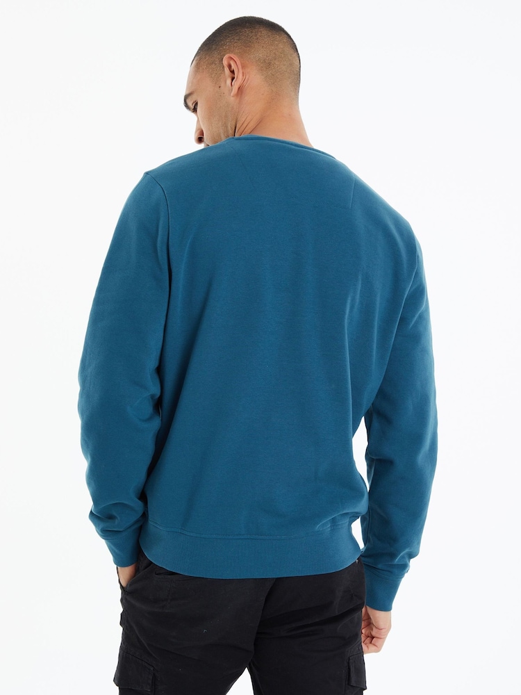 Threadbare Blue Crew Neck Sweatshirt - Image 2 of 4
