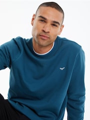 Threadbare Blue Crew Neck Sweatshirt - Image 4 of 4