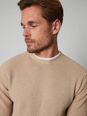 Threadbare Stone Crew Neck Jumper With Mock T-Shirt - Image 4 of 4
