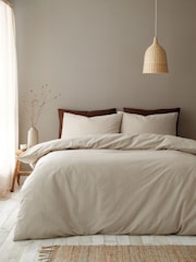 Pineapple Elephant Mole Cotton Rich Narrow Woven Stripe Duvet Cover and Pillowcase Set - Image 2 of 4