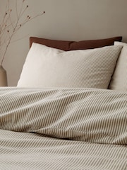 Pineapple Elephant Mole Cotton Rich Narrow Woven Stripe Duvet Cover and Pillowcase Set - Image 3 of 4