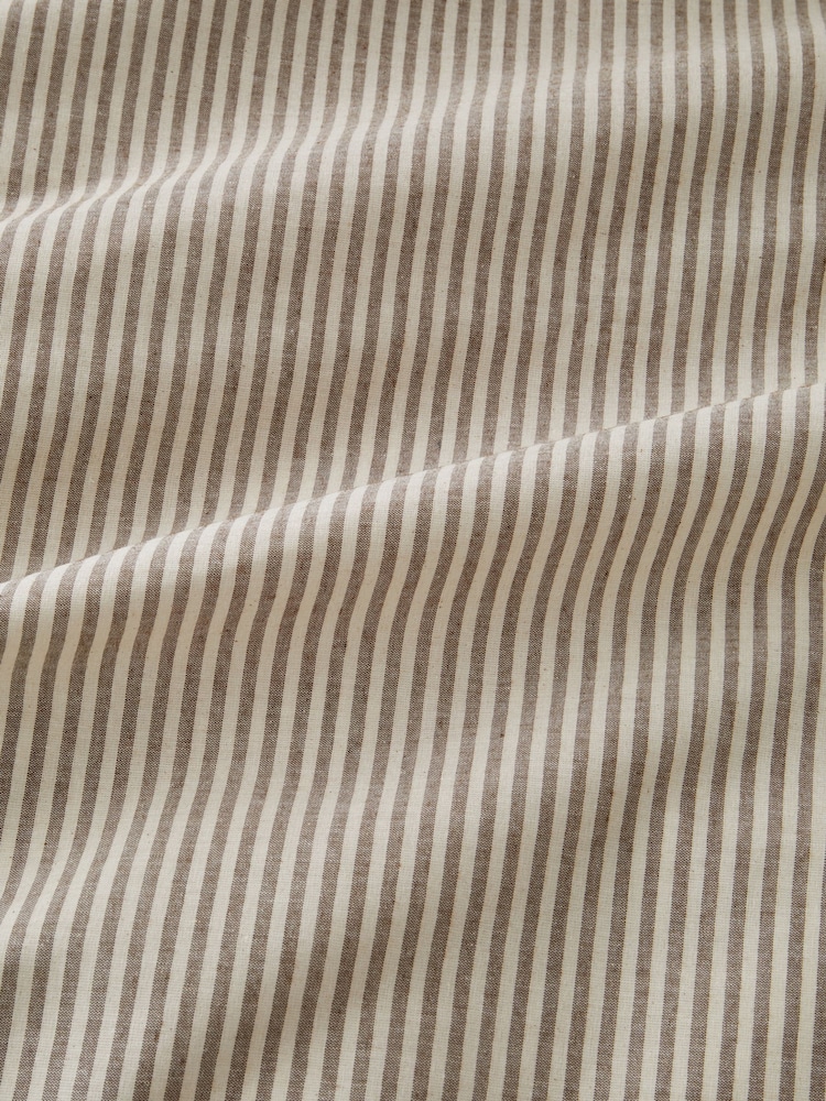 Pineapple Elephant Mole Cotton Rich Narrow Woven Stripe Duvet Cover and Pillowcase Set - Image 4 of 4 Pineapple Elephant Mole Cotton Rich Narrow Woven Stripe Duvet Cover and Pillowcase Set - Image 4 of 4