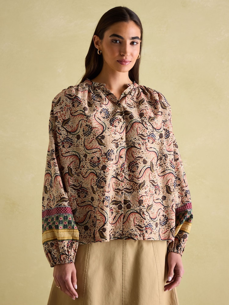 Joules Cecilia Paisley Button Down Blouse - Image 1 of 6