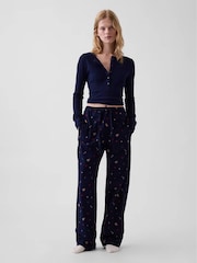 Gap Navy Gingerbread Matching Family Flannel Pyjama Bottoms - Image 2 of 7