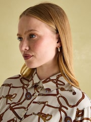Joules Amilla Cream Multi Satin Shirt - Image 3 of 6