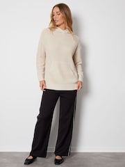 Threadbare Brown Hooded Knitted Jumper - Image 3 of 5