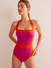 Boden Pink Santorini Halterneck Swimsuit - Image 1 of 6