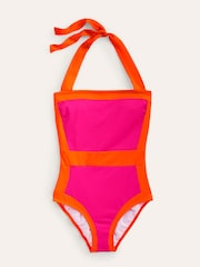 Boden Pink Santorini Halterneck Swimsuit - Image 5 of 6