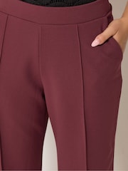 M&Co Red Petite Twill Pintuck Trousers - Image 5 of 6