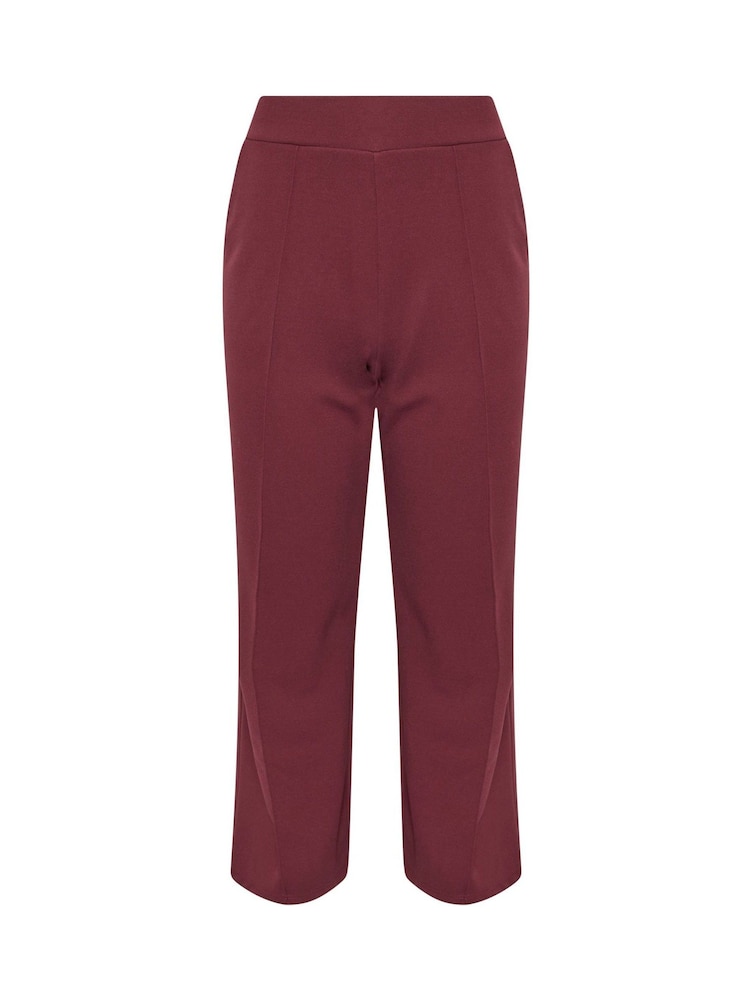 M&Co Red Petite Twill Pintuck Trousers - Image 6 of 6 M&Co Red Petite Twill Pintuck Trousers - Image 6 of 6