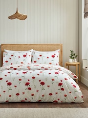 Catherine Lansfield Poppy гүлді көрпе тысы және жастық қап жиынтығы - 5суретінің 3 суреті