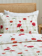 Catherine Lansfield Poppy гүлді көрпе тысы және жастық қап жиынтығы - 5суретінің 4 суреті