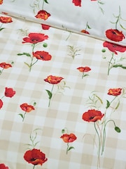 Catherine Lansfield Poppy гүлді көрпе тысы және жастық қап жиынтығы - 5суретінің 5 суреті