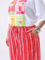 Yours Curve Red Limited Wide Leg Trousers - Image 4 of 5