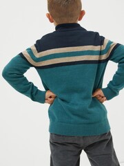 FatFace Green Knitted Half Neck Jumper - Image 2 of 4