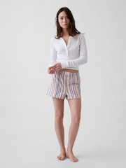 Gap Multi Stripe Flannel Pyjamas Shorts - Image 4 of 5