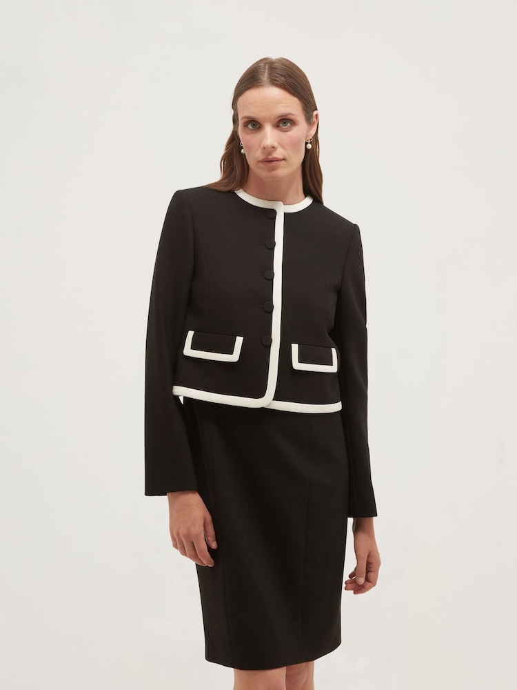 Hobbs Black Rosalind Jacket - Image 1 of 5 Hobbs Black Rosalind Jacket - Image 1 of 5