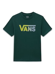 Зеленый - Классическая футболка для мальчиков с логотипом Vans - Изображение 1 из 2