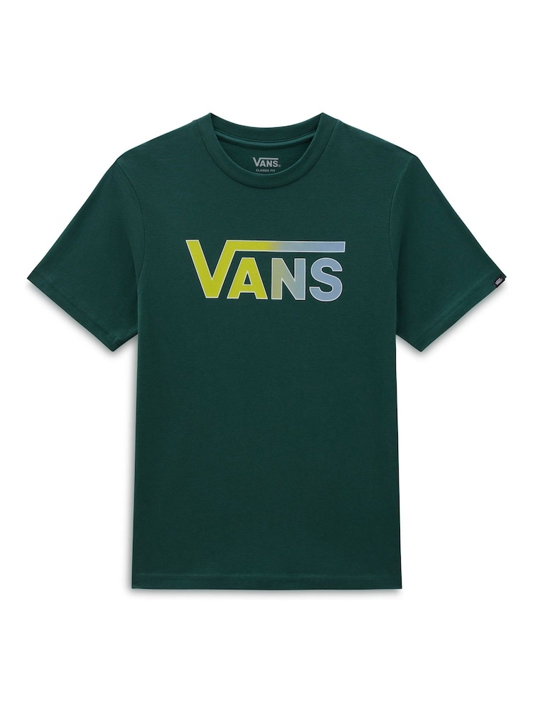 Зеленый - Классическая футболка для мальчиков с логотипом Vans - Изображение 1 из 2