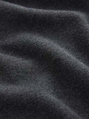 Charcoal Grey Long Sleeve Henley Knitted Jumper - Image 9 of 9