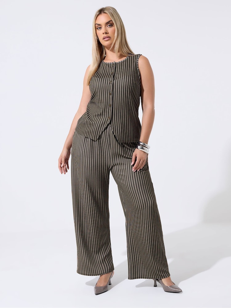 Yours Curve Brown Limited Waistcoat - Image 2 of 5