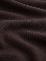 Brown Long Sleeve Henley Knitted Jumper - Image 8 of 8