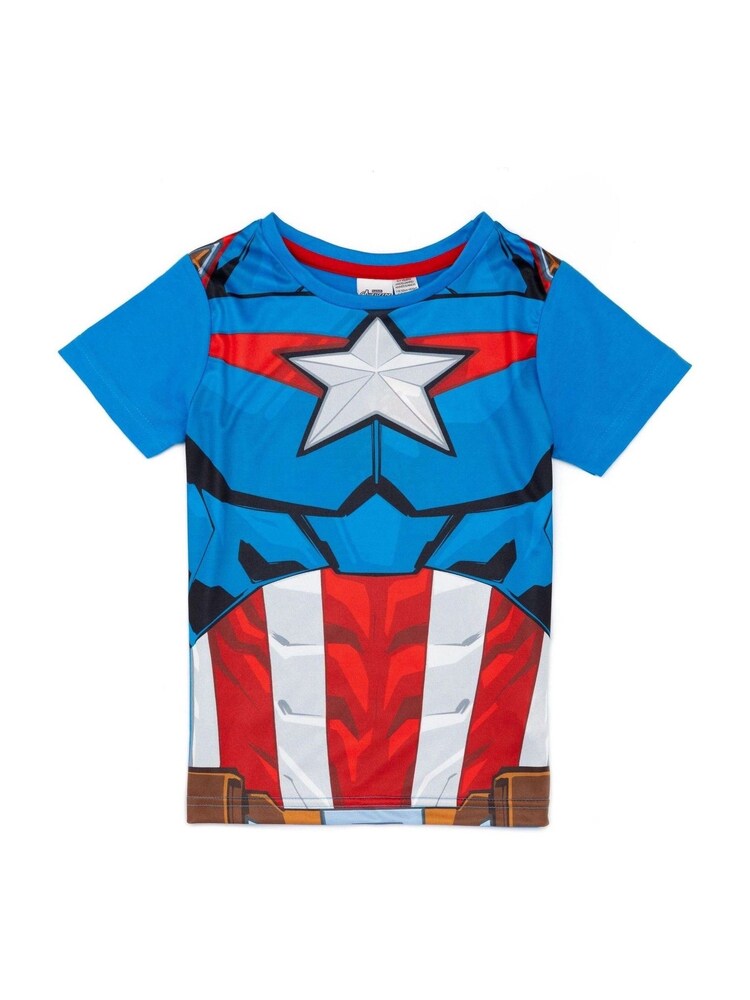 Vanilla Underground Captain America Boys Licensing 100% Cotton Short Pyjamas - Image 2 of 5 Vanilla Underground Captain America Boys Licensing 100% Cotton Short Pyjamas - Image 2 of 5