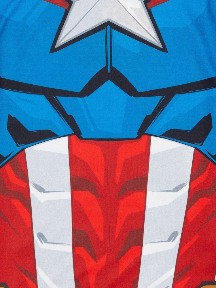 Vanilla Underground Captain America Boys Licensing 100% Cotton Short Pyjamas - Image 5 of 5