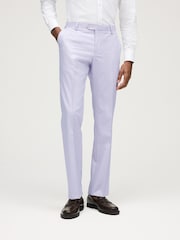 Lilac Purple Slim Fit Motionflex Stretch Suit Trousers - Image 1 of 8