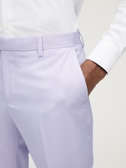 Lilac Purple Slim Fit Motionflex Stretch Suit Trousers - Image 3 of 8